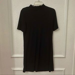 Ribbed Jersey Black Dress - LBD